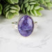 Charoite Ring 17x13mm Size 8 - InnerVision Crystals