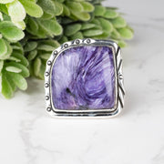 Charoite Ring 19mm Size 9 - InnerVision Crystals