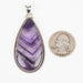 Chevron Amethyst Pendant 13.59 g 61x27mm .925 Silver - InnerVision Crystals