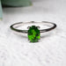 Chrome Diopside Ring 7x5mm size 9 - InnerVision Crystals