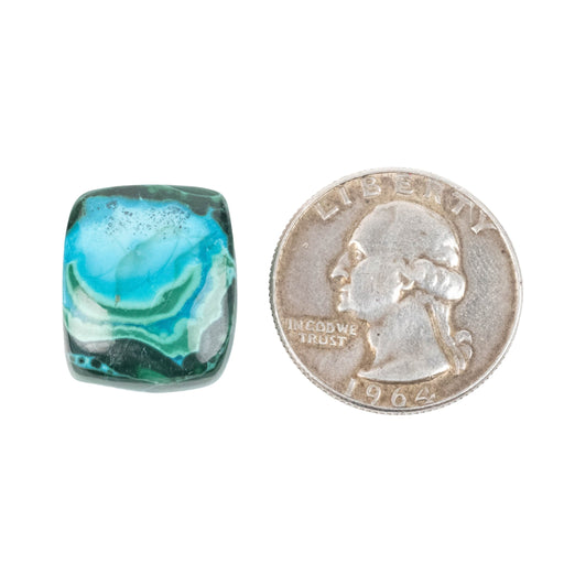 Chryscocolla + Malachite Cabochon 30.60 ct 19x16mm - InnerVision Crystals