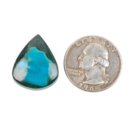 Chryscocolla + Malachite Cabochon 33.50 ct 23x19mm - InnerVision Crystals