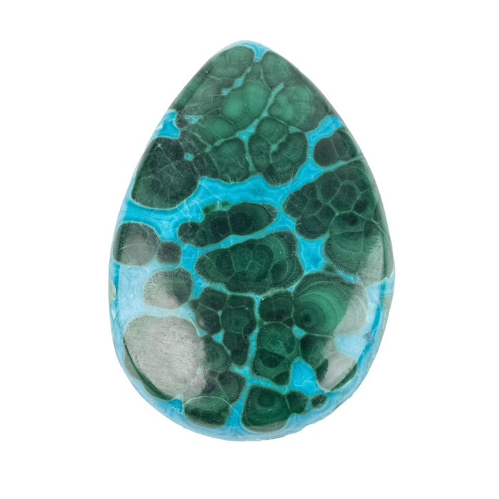 Chryscocolla + Malachite Cabochon 34.20 ct 31x21mm - InnerVision Crystals