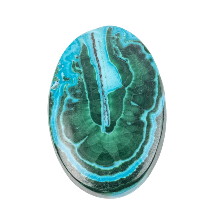 Chryscocolla + Malachite Cabochon 38 ct 31x21mm - InnerVision Crystals