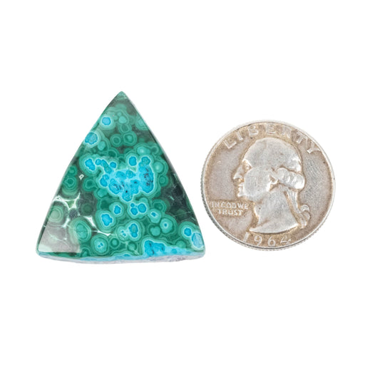 Chryscocolla + Malachite Cabochon 38.50 ct 31x29mm - InnerVision Crystals