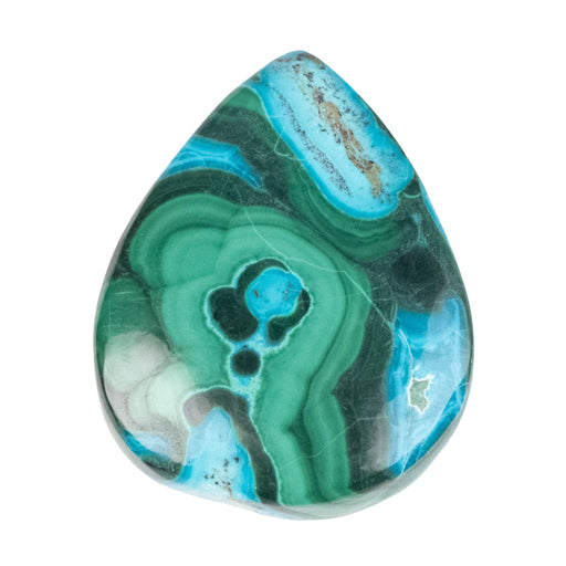Chryscocolla + Malachite Cabochon 38.90 ct 30x24mm - InnerVision Crystals