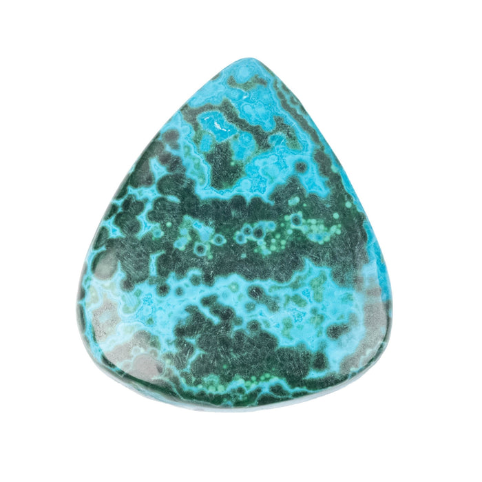 Chryscocolla + Malachite Cabochon 45 ct 33x29mm - InnerVision Crystals