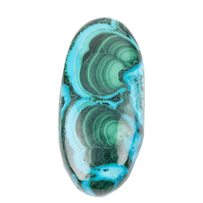 Chryscocolla + Malachite Cabochon 45.30 ct 35x17mm - InnerVision Crystals
