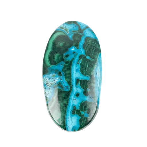 Chryscocolla + Malachite Cabochon 46.80 ct 36x19mm - InnerVision Crystals