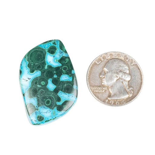 Chryscocolla + Malachite Cabochon 50.80 ct 37x24mm - InnerVision Crystals