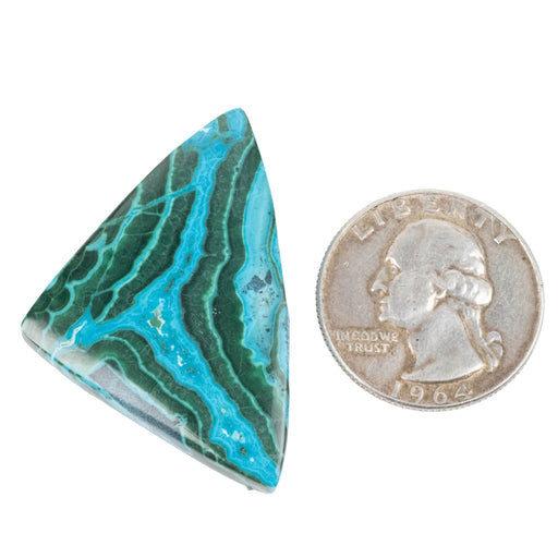 Chryscocolla + Malachite Cabochon 54.35 ct 34x32mm - InnerVision Crystals