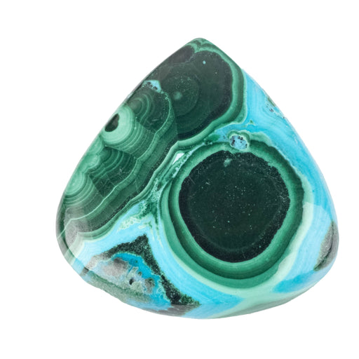 Chryscocolla + Malachite Cabochon 56.80 ct 30x29mm - InnerVision Crystals