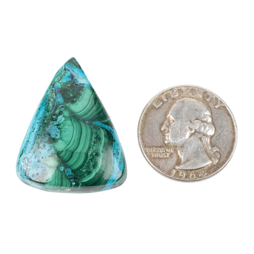 Chryscocolla + Malachite Cabochon 57.80 ct 33x26mm - InnerVision Crystals