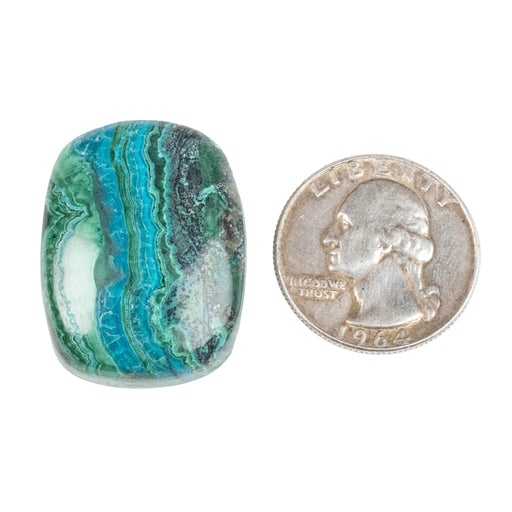 Chryscocolla + Malachite Cabochon 66.60 ct 31x24mm - InnerVision Crystals