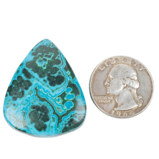 Chryscocolla + Malachite Cabochon 67.40 ct 36x30mm - InnerVision Crystals