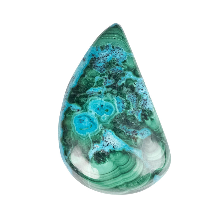 Chryscocolla + Malachite Cabochon 75.55 ct 40x23mm - InnerVision Crystals