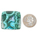 Chryscocolla + Malachite Cabochon 76.05 ct 34x32mm - InnerVision Crystals