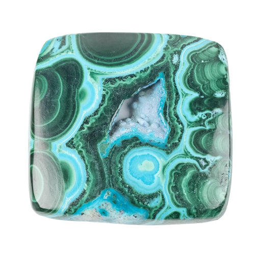 Chryscocolla + Malachite Cabochon 76.05 ct 34x32mm - InnerVision Crystals