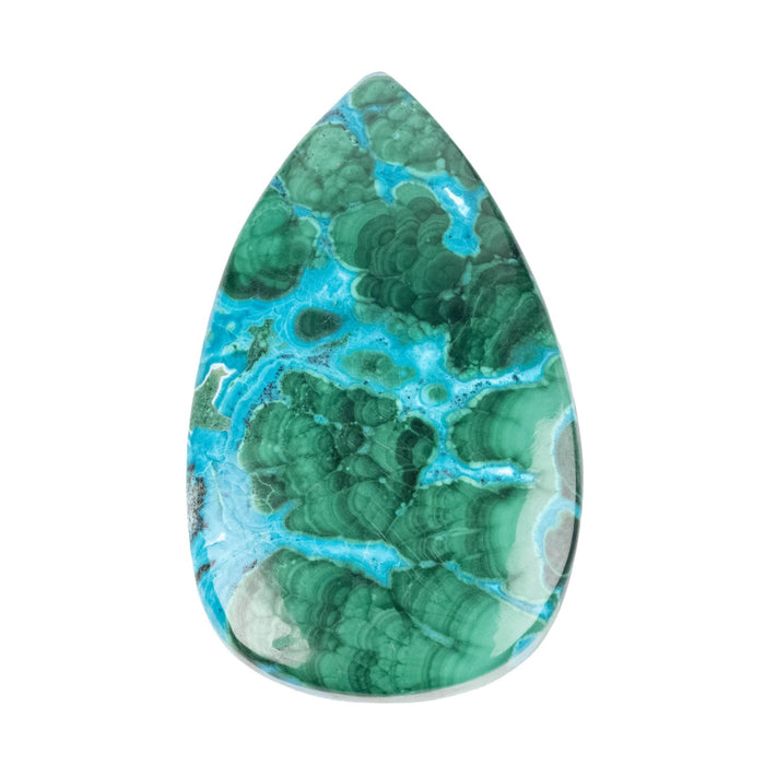 Chryscocolla + Malachite Cabochon 78.30 ct 41x25mm - InnerVision Crystals