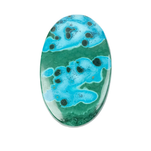 Chryscocolla + Malachite Cabochon 79.20 ct 41x26mm - InnerVision Crystals