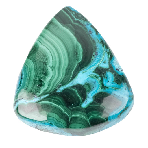 Chryscocolla + Malachite Cabochon 80.95 ct 34x30mm - InnerVision Crystals