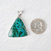 Chrysocolla + Malachite Pendant 11.28 g 42x29mm .925 Silver - InnerVision Crystals