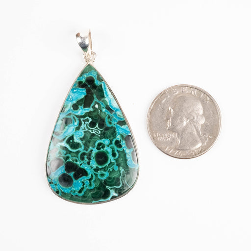 Chrysocolla + Malachite Pendant 14.72 g 57x31mm - InnerVision Crystals