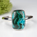 Chrysocolla + Malachite Ring 12x9mm Size 11 .925 Silver - InnerVision Crystals