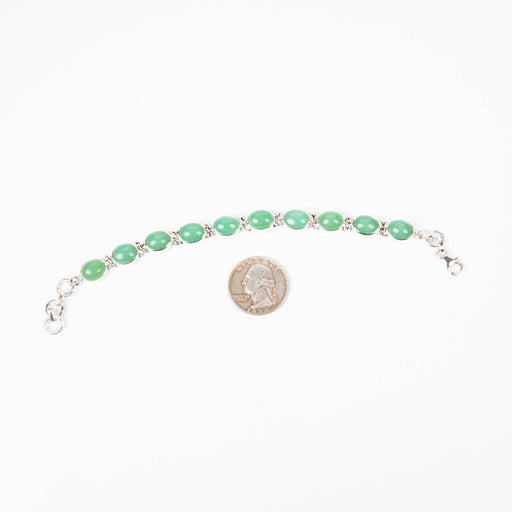 Chrysoprase Bracelet 11x9mm 7" .925 Silver - InnerVision Crystals