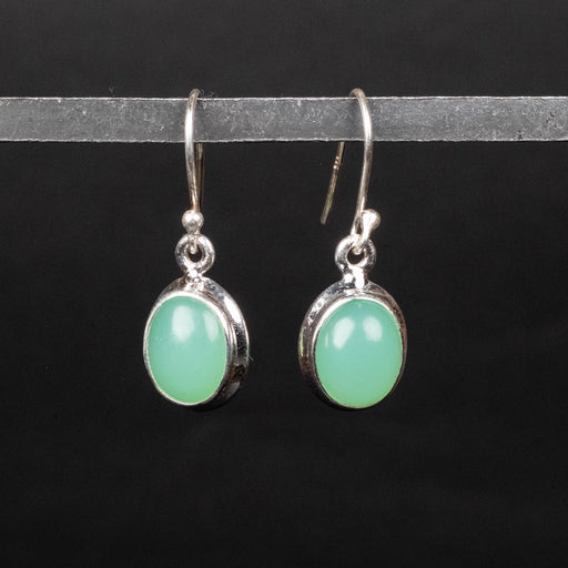 Chrysoprase Earrings 10x8mm .925 Silver - InnerVision Crystals