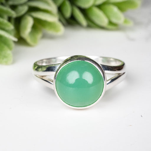 Chrysoprase Ring 9.5mm Size 8 - InnerVision Crystals
