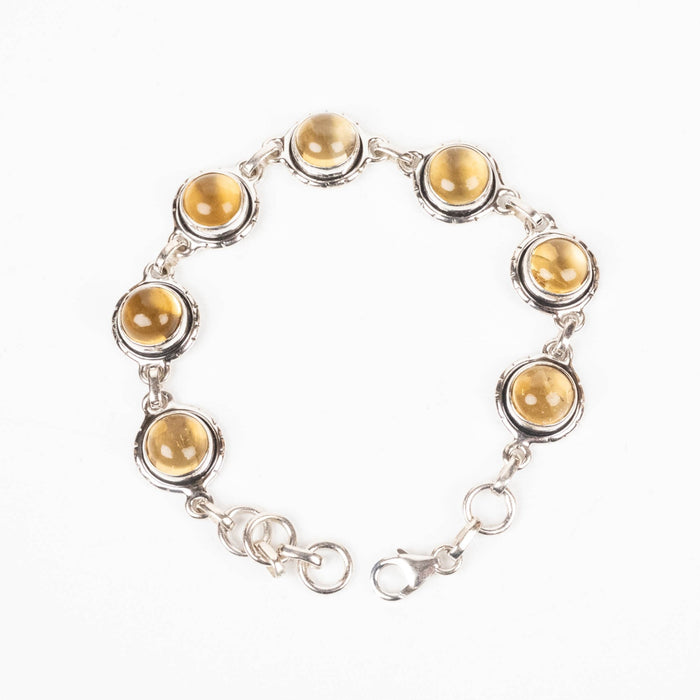 Citrine Bracelet 9mm 7" .925 Silver - InnerVision Crystals