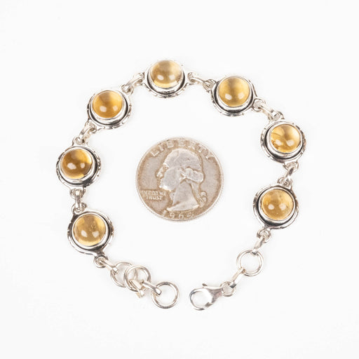 Citrine Bracelet 9mm 7" .925 Silver - InnerVision Crystals