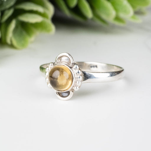 Citrine Ring 5mm Size 6 - InnerVision Crystals