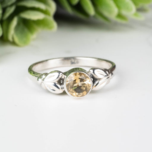 Citrine Ring 5mm Size 6 - InnerVision Crystals