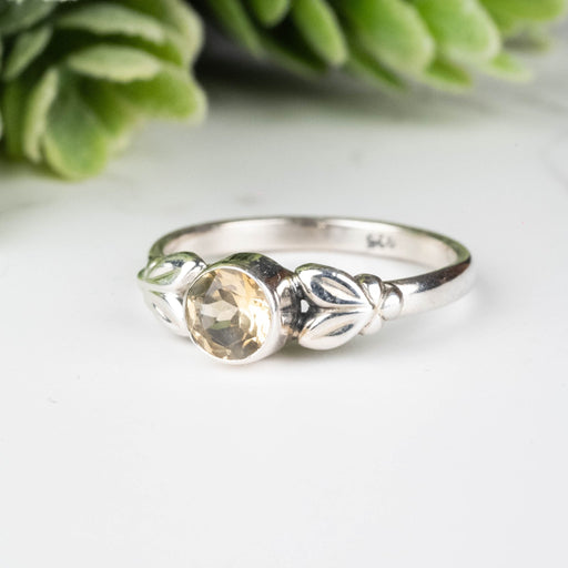 Citrine Ring 5mm Size 6 - InnerVision Crystals