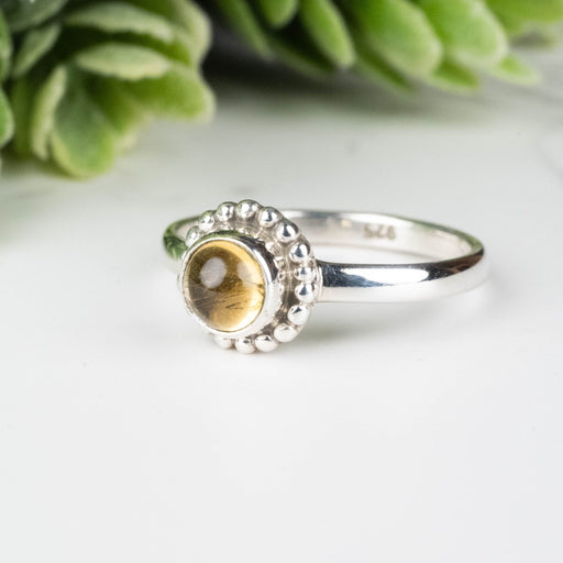 Citrine Ring 5mm Size 6 - InnerVision Crystals