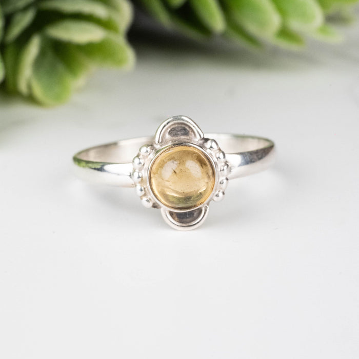 Citrine Ring 5mm Size 6 - InnerVision Crystals