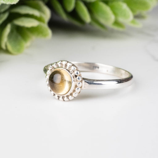 Citrine Ring 5mm Size 6.5 - InnerVision Crystals
