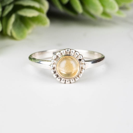 Citrine Ring 5mm Size 6.5 - InnerVision Crystals