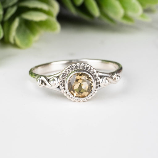 Citrine Ring 5mm Size 7 - InnerVision Crystals