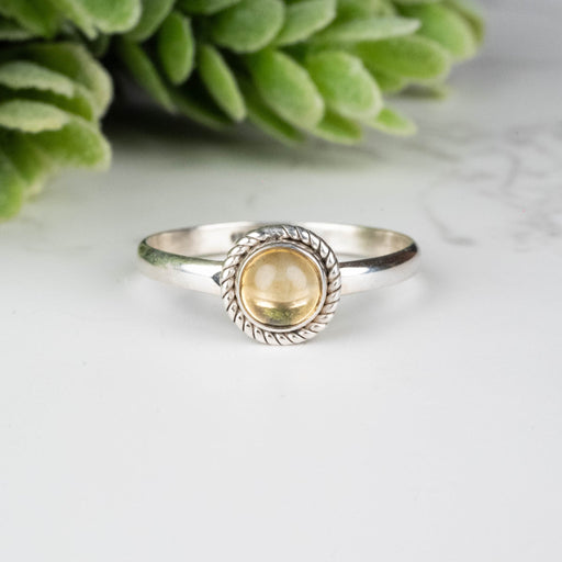 Citrine Ring 5mm Size 7 - InnerVision Crystals