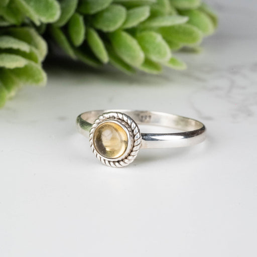 Citrine Ring 5mm Size 7 - InnerVision Crystals