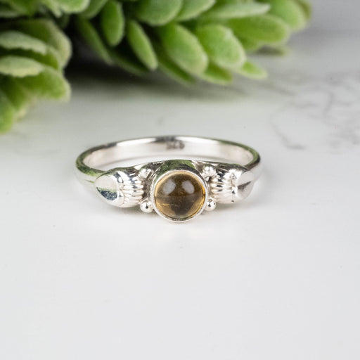 Citrine Ring 5mm Size 7.5 - InnerVision Crystals