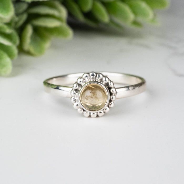 Citrine Ring 5mm Size 8 - InnerVision Crystals