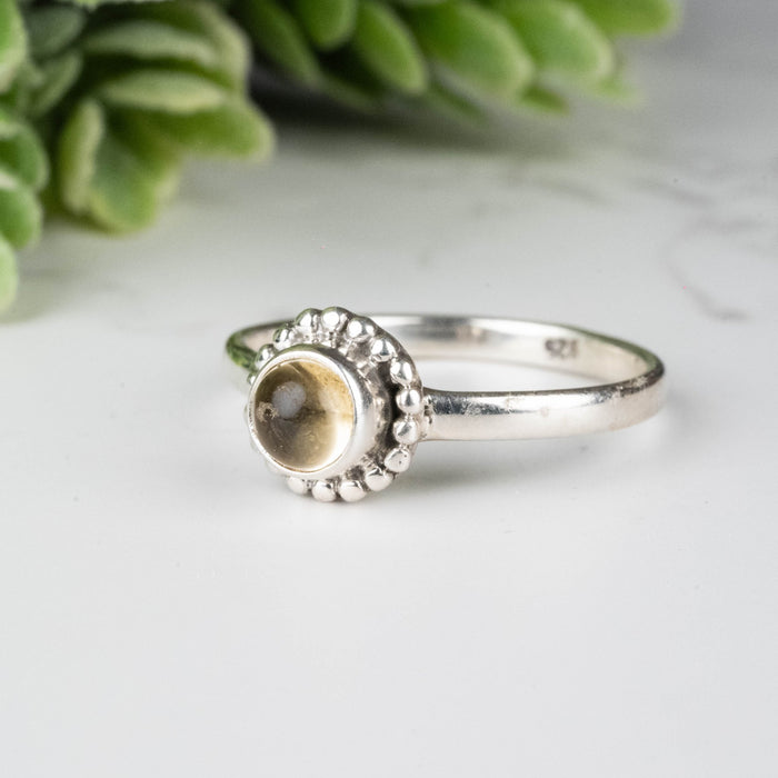 Citrine Ring 5mm Size 8 - InnerVision Crystals