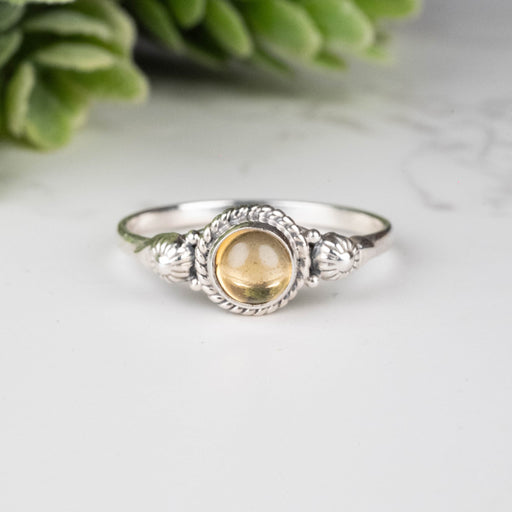 Citrine Ring 5mm Size 8 - InnerVision Crystals