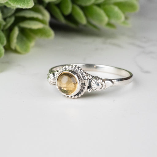 Citrine Ring 5mm Size 8 - InnerVision Crystals