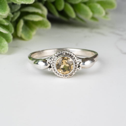 Citrine Ring 5mm Size 9 - InnerVision Crystals