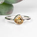 Citrine Ring 6mm Size 6 .925 Silver - InnerVision Crystals